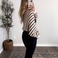 Coffee Cake Striped Shrug