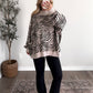 Zebra Oversized Mockneck