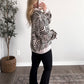 Zebra Oversized Mockneck