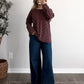 Daily Jam Striped Top / Maroon (Restocking Late October)