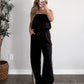 Track Star Strapless Jumpsuit