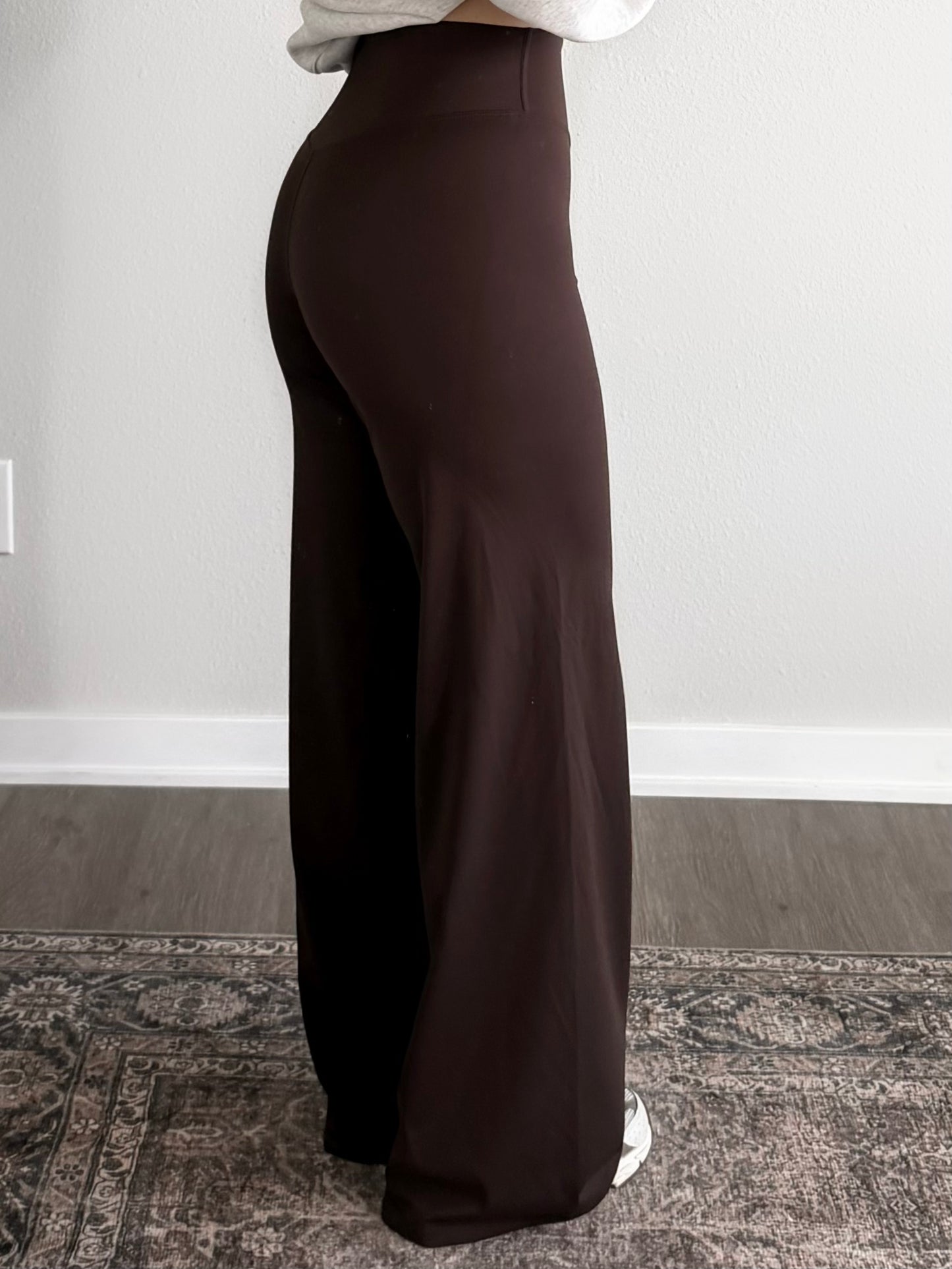 Season Staple Wide Leg Legging / Brown (Restocking Mid November)