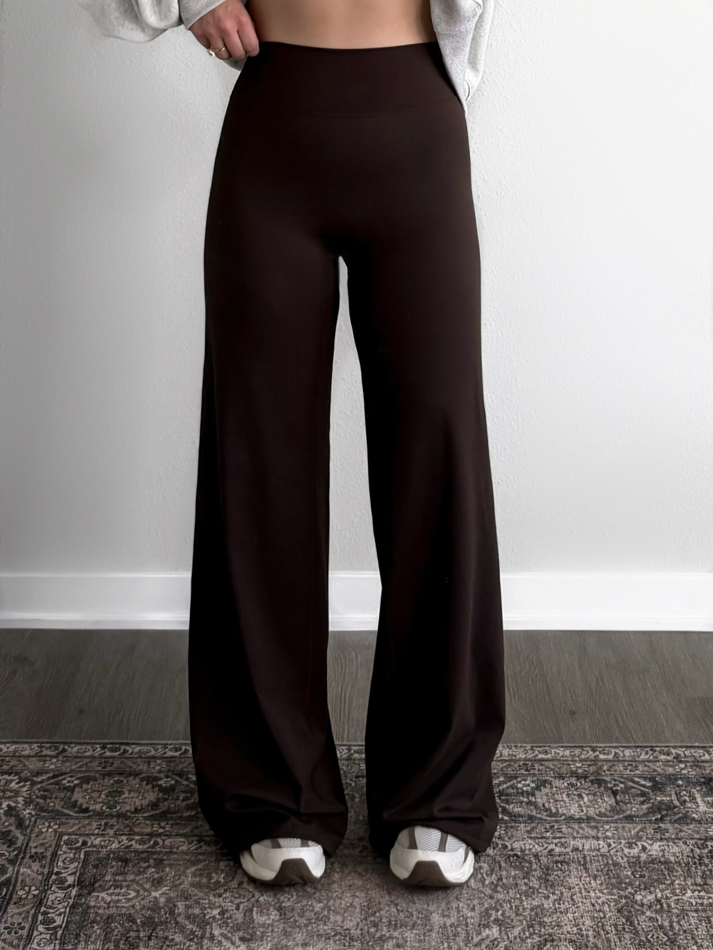 Season Staple Wide Leg Legging / Brown (Restocking Mid November)