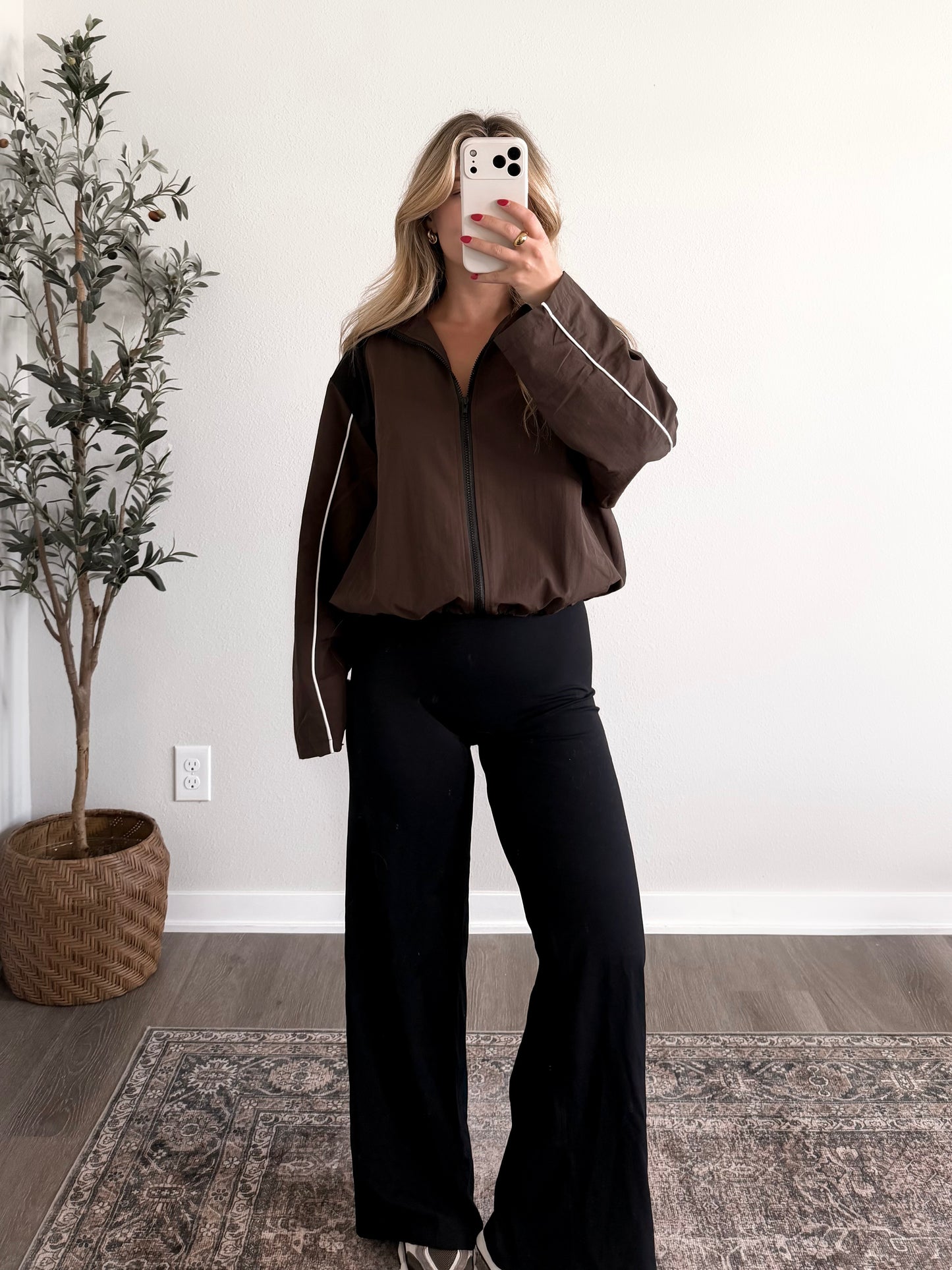 Coffee Lap Contrast Track Jacket