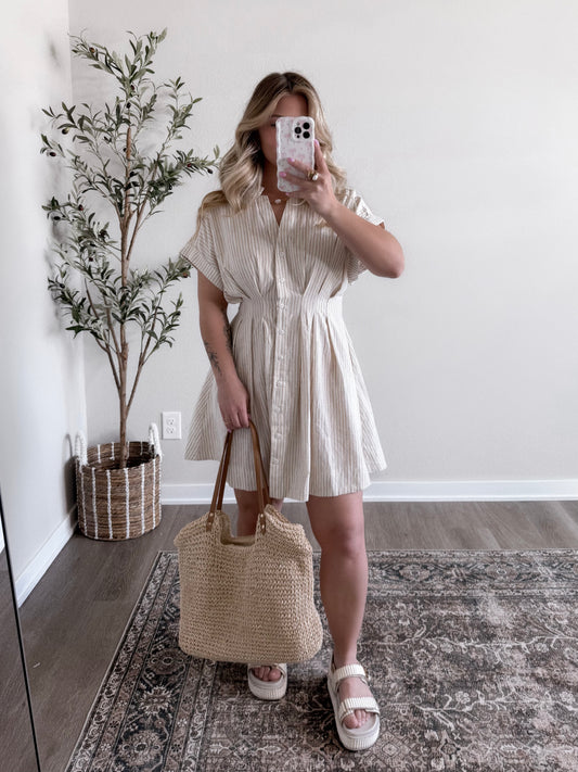 Brunch At The Beach Striped Dress (est ship by 4.23)