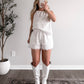 Ivora Embroidered Tassel Short Set