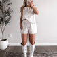 Ivora Embroidered Tassel Short Set