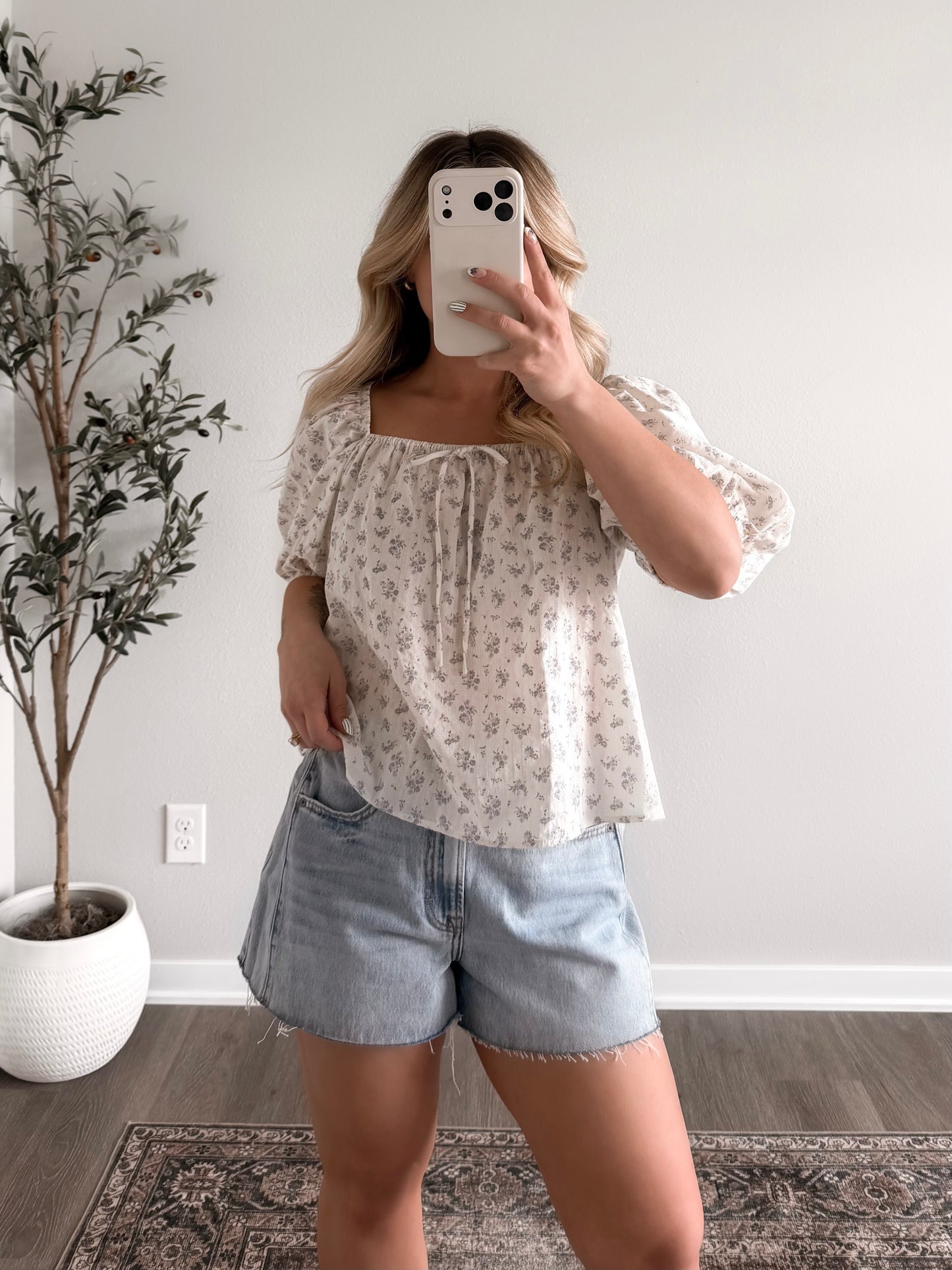 Little Blue Bloom Floral Top