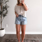 Carrie Denim Flare Shorts / Lt Wash