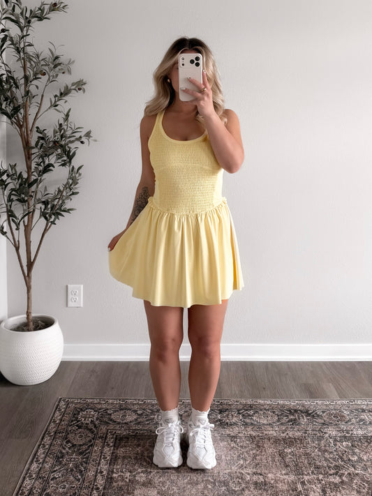 Summer Rally Tennis Dress / Lemon