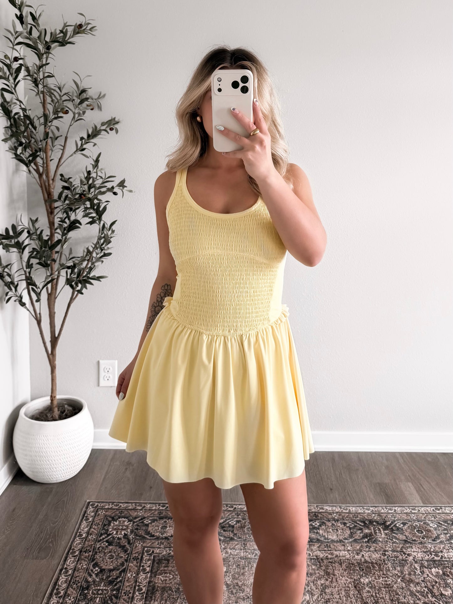 Summer Rally Tennis Dress / Lemon