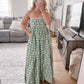 Green Goddess Floral Maxi Dress