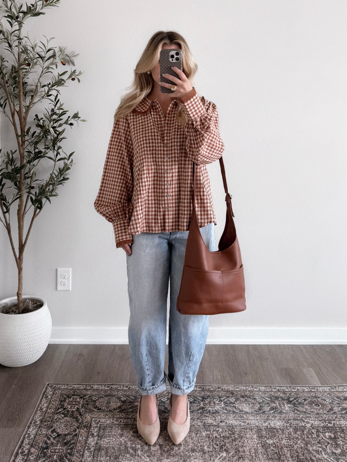 Maple Muse Gingham Top
