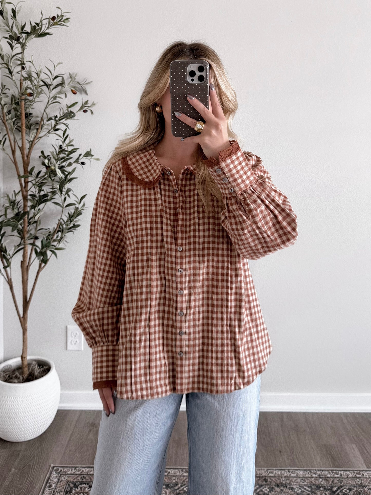 Maple Muse Gingham Top
