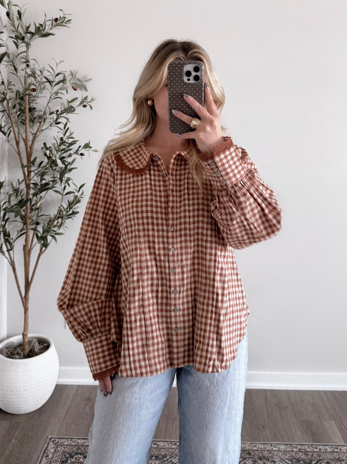 Maple Muse Gingham Top