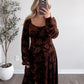 Rich Velvet Embossed Maxi Dress