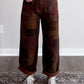 Cranberry Patchwork Barrel Pant