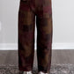 Cranberry Patchwork Barrel Pant