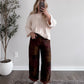 Cranberry Patchwork Barrel Pant