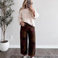 Cranberry Patchwork Barrel Pant