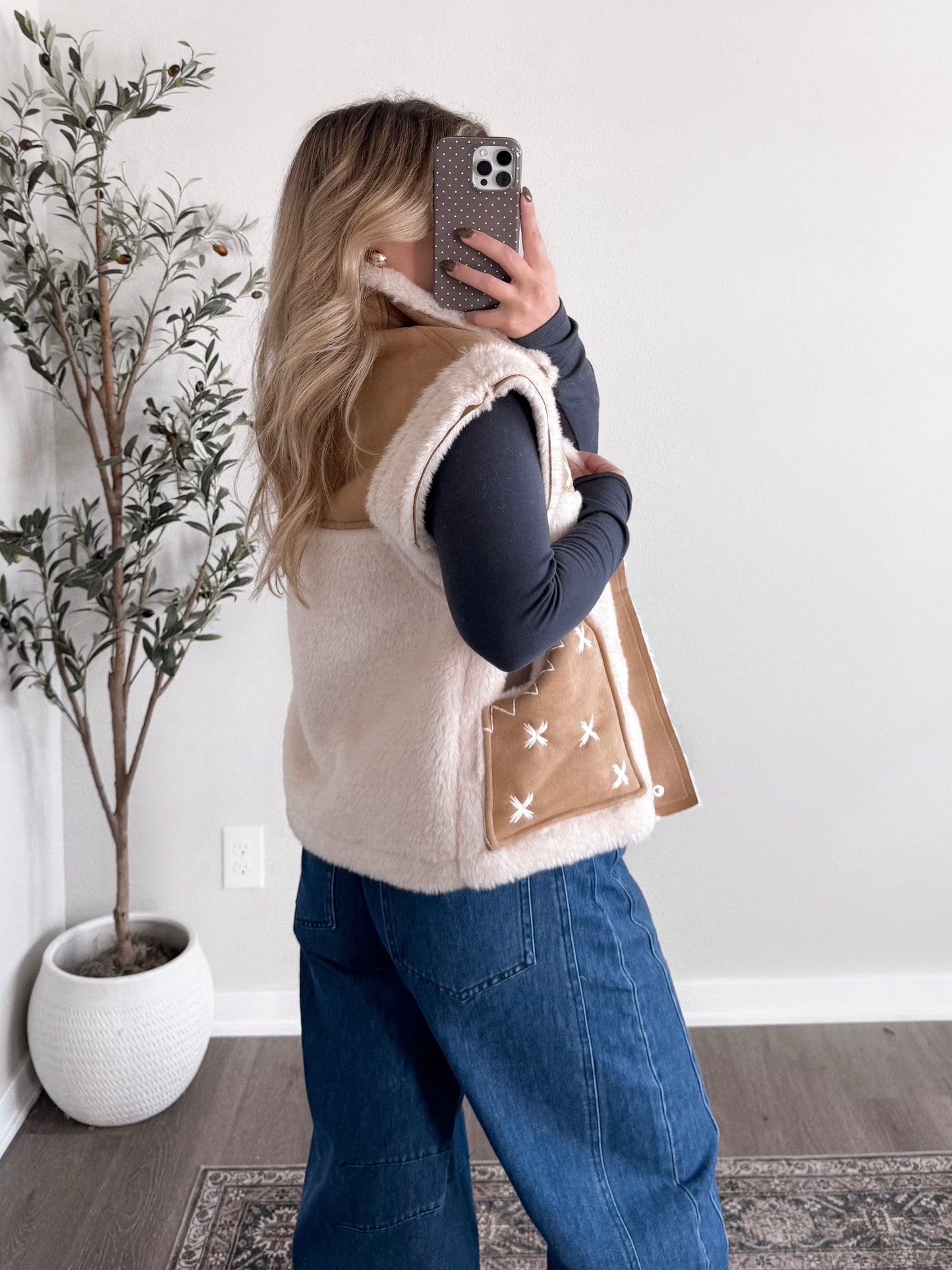 Mountain Top Suede Fur Vest