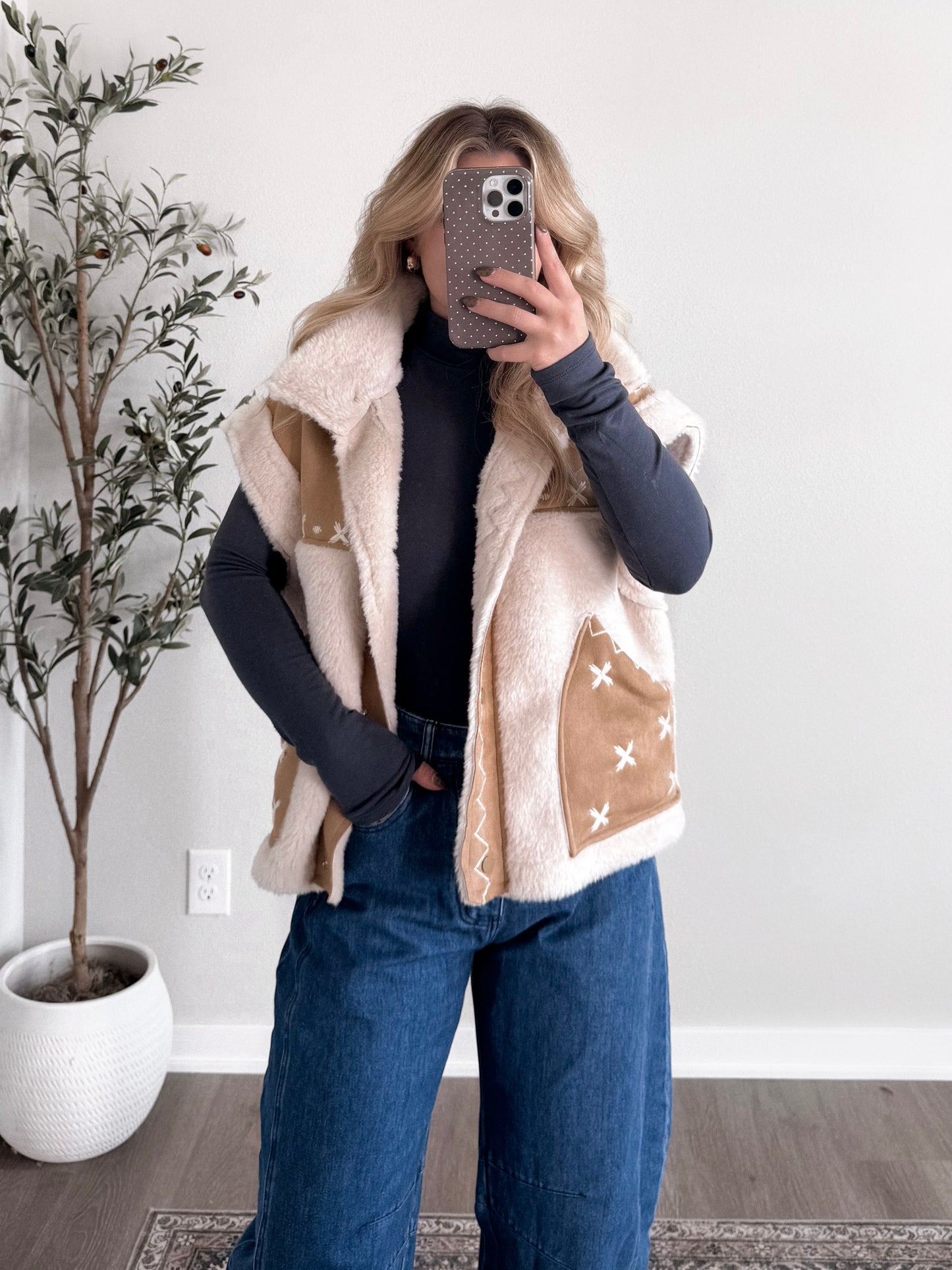 Mountain Top Suede Fur Vest