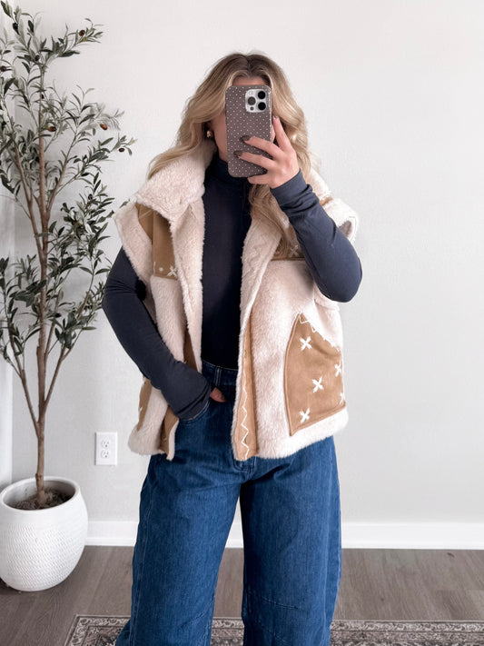 Mountain Top Suede Fur Vest