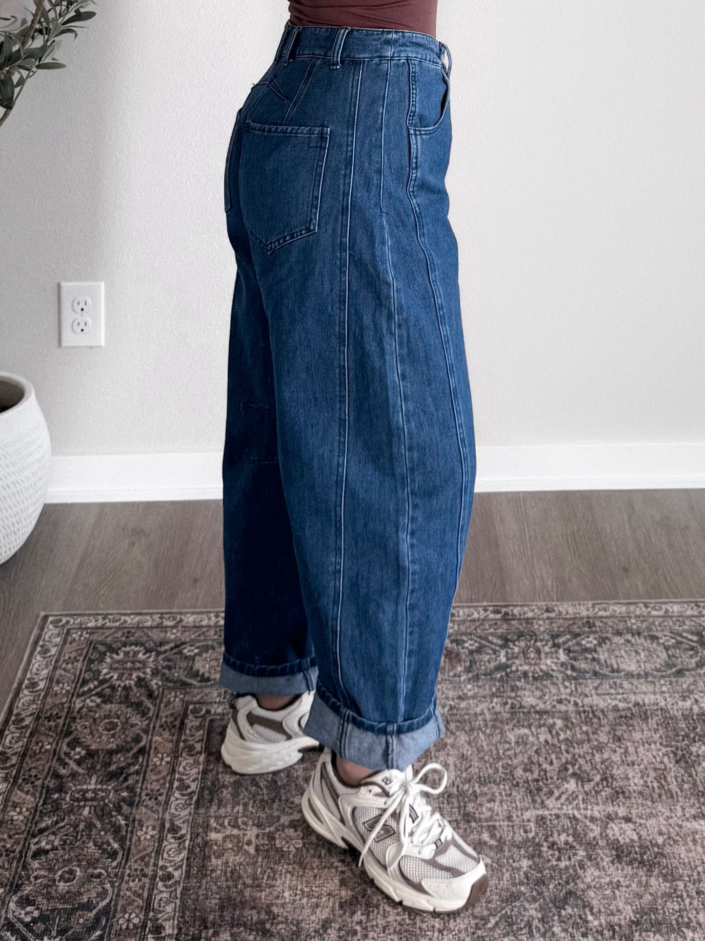 Mabel Denim Barrel Pants