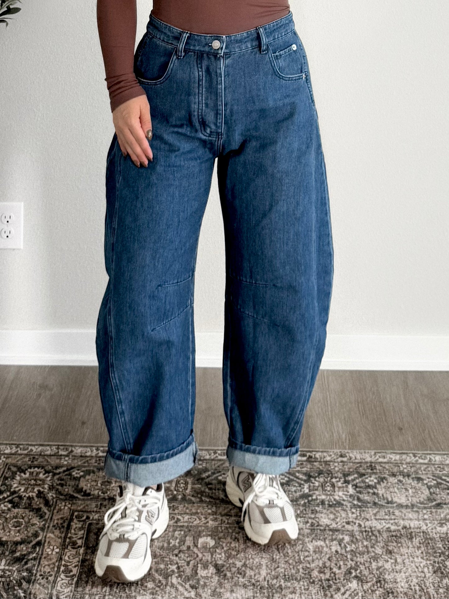 Mabel Denim Barrel Pants