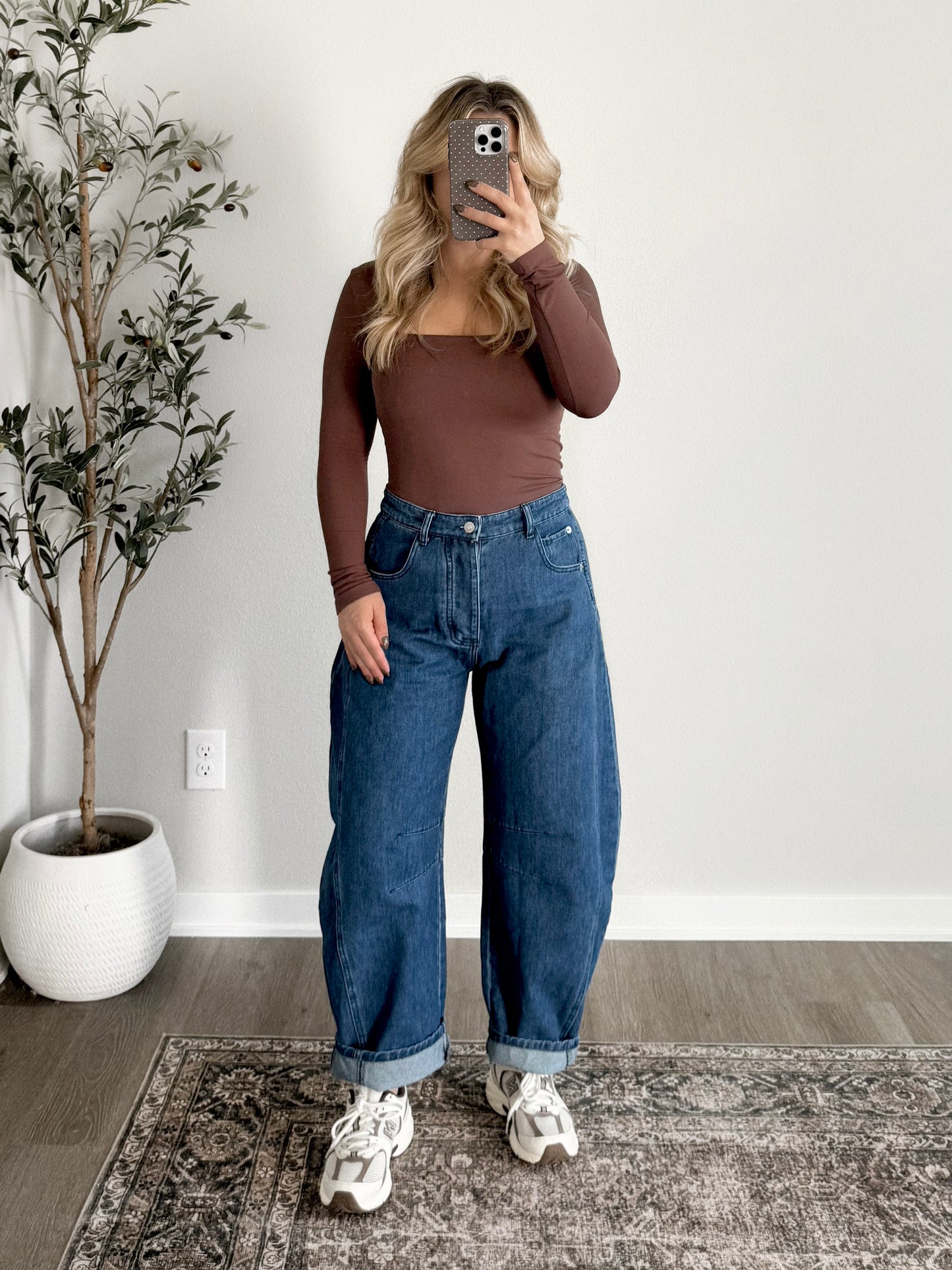 Mabel Denim Barrel Pants