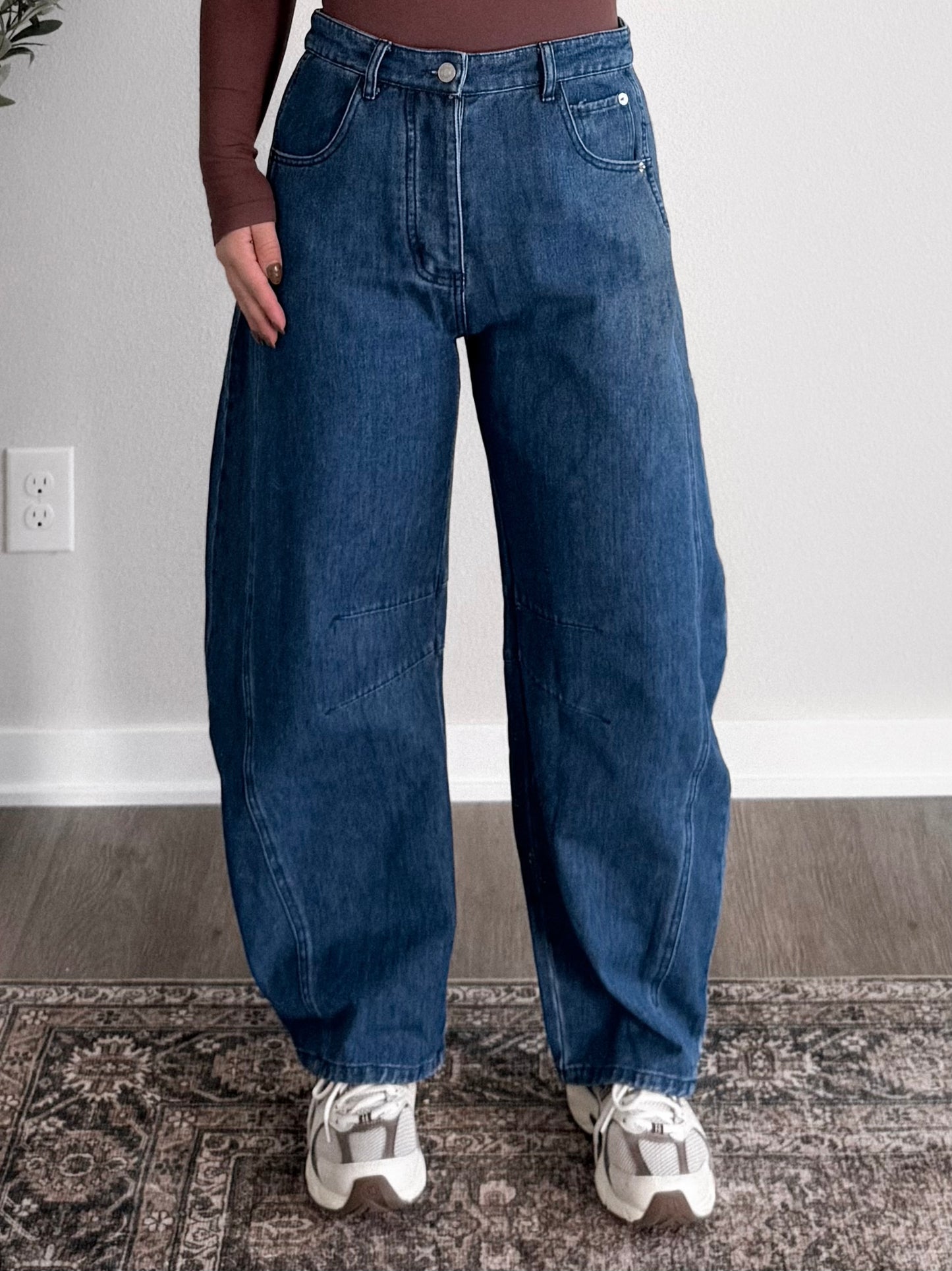 Mabel Denim Barrel Pants