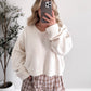 Soft Classic Knit Sweater / Cream