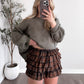 Brownstone Plaid Ruffle Short (PREORDER: EST SHIP 11.21)
