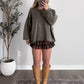 Spiced Chai Oversized Sweater / Olive (PREORDER: EST SHIP 11.21)