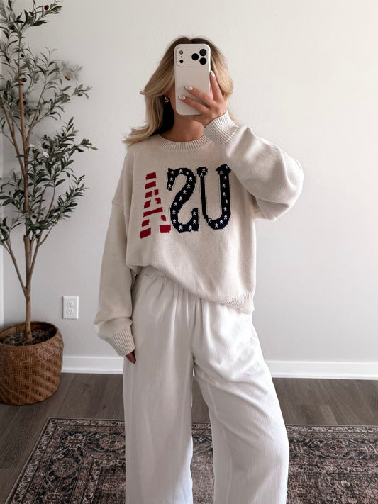 "USA" Knit Sweater