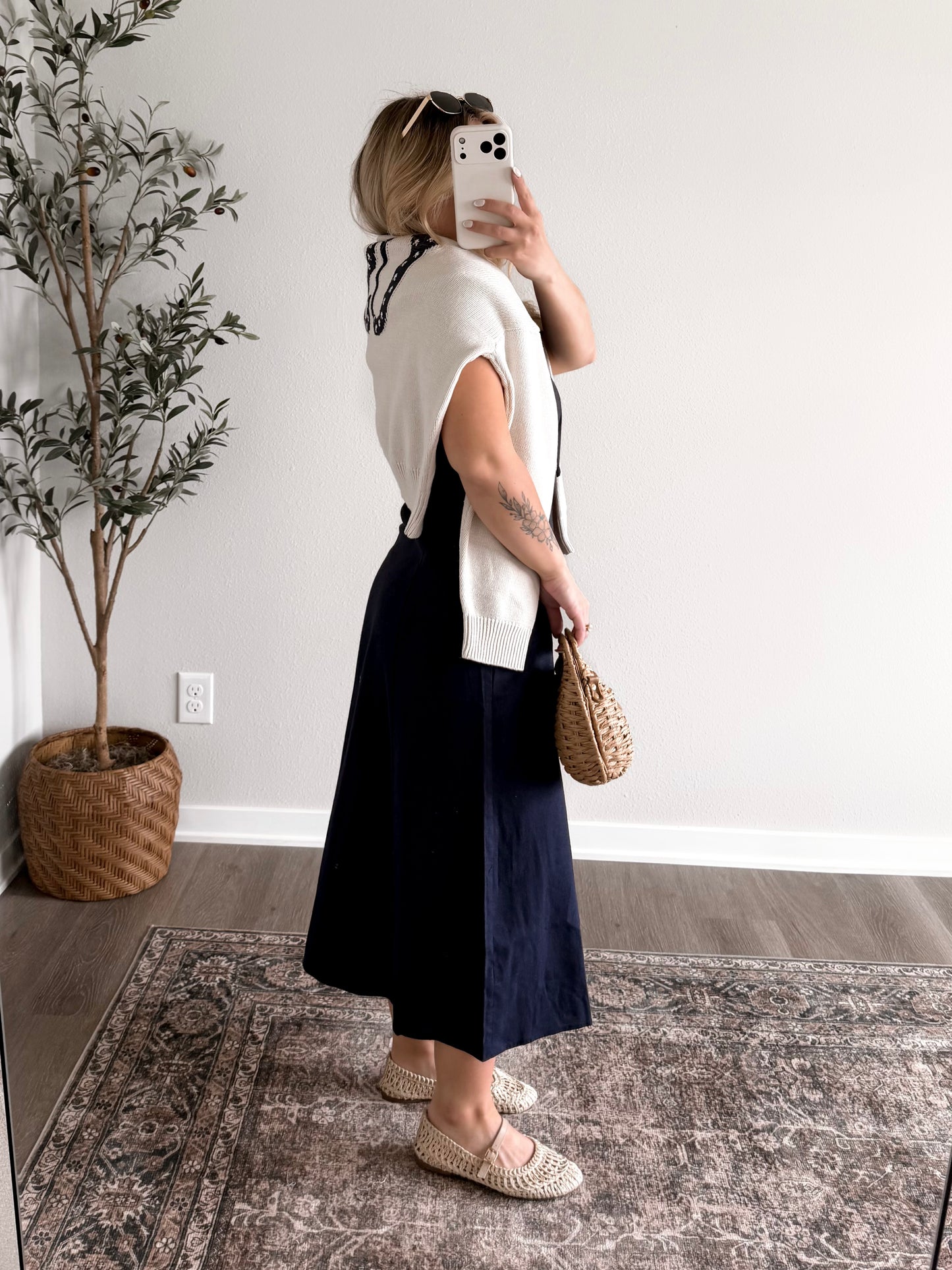Southampton Collared Midi Dress / Navy