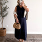 Southampton Collared Midi Dress / Navy