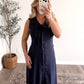 Southampton Collared Midi Dress / Navy