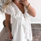 Joleen Ruffle Dress / White