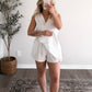 Country Club Wrap Romper / White