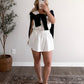 Country Club Wrap Romper / White