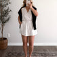 Country Club Wrap Romper / White