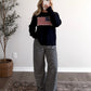 Vintage American Flag Sweater / Navy