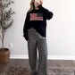 Vintage American Flag Sweater / Navy