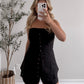 Valley Strapless Linen Short Set