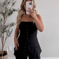 Valley Strapless Linen Short Set