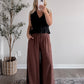 Willow Smocked Tie Top / Black
