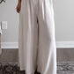 Elle Linen Wide Leg Pant / Sand Beige