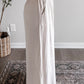 Elle Linen Wide Leg Pant / Sand Beige