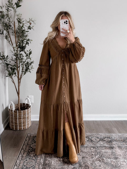 Field Of Letters Lace Maxi Dress (est ship date 8.22)